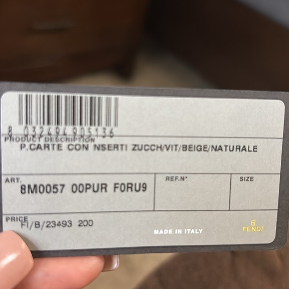 Fendi Zucca PVC & Leather Cardholder Wallet - Picture 11 of 12